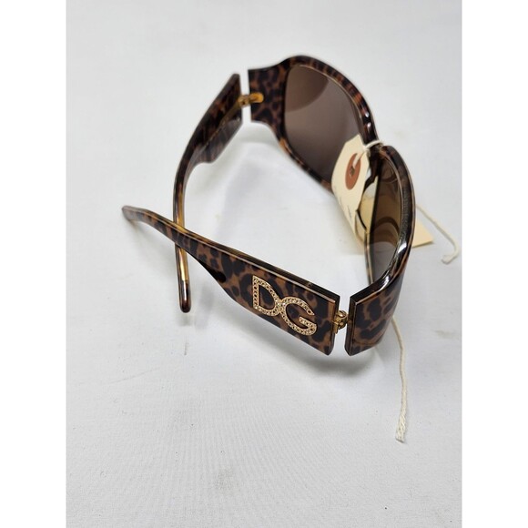 Dolce & Gabbana DG 6038-B 739/73 Leopard Print Wrap Sunglasses NWT main image 2